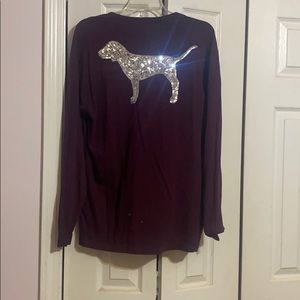 PINK by VS long sleeve maroon tee